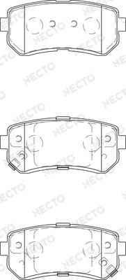 Necto FD7436A - Brake Pad Set, disc brake autospares.lv