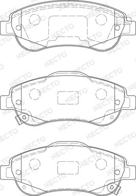 Necto FD7431A - Brake Pad Set, disc brake autospares.lv