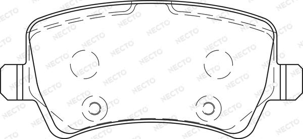 Necto FD7438A - Brake Pad Set, disc brake autospares.lv