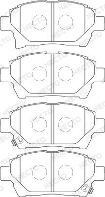 Necto FD7437A - Brake Pad Set, disc brake autospares.lv