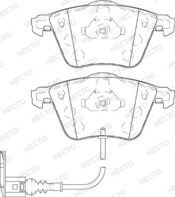 Necto FD7426A - Brake Pad Set, disc brake autospares.lv