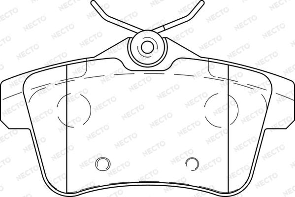 Necto FD7427A - Brake Pad Set, disc brake autospares.lv