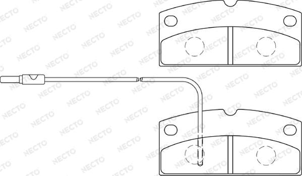 Necto FD7475A - Brake Pad Set, disc brake autospares.lv