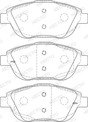 Necto FD7472A - Brake Pad Set, disc brake autospares.lv