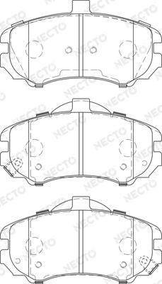 Necto FD7477A - Brake Pad Set, disc brake autospares.lv