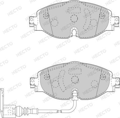 Necto FD7565A - Brake Pad Set, disc brake autospares.lv