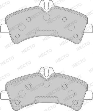 Necto FD7561V - Brake Pad Set, disc brake autospares.lv