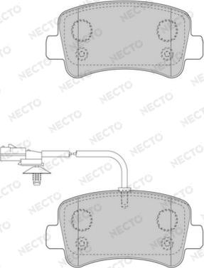 Necto FD7509V - Brake Pad Set, disc brake autospares.lv