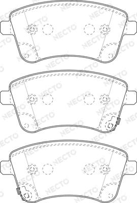 Necto FD7504A - Brake Pad Set, disc brake autospares.lv