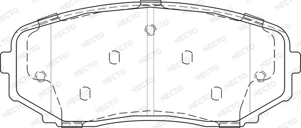 Necto FD7517A - Brake Pad Set, disc brake autospares.lv