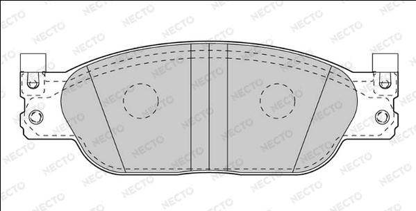 Necto FD7534A - Brake Pad Set, disc brake autospares.lv