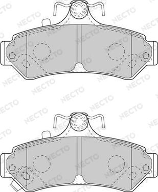 Necto FD7572A - Brake Pad Set, disc brake autospares.lv