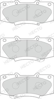 Necto FD7639A - Brake Pad Set, disc brake autospares.lv