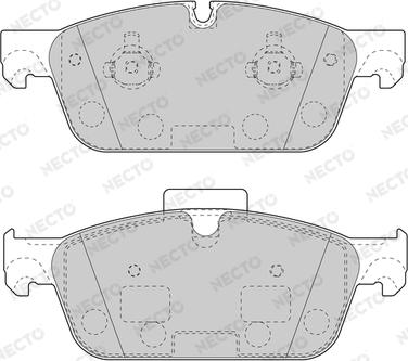 Necto FD7628A - Brake Pad Set, disc brake autospares.lv