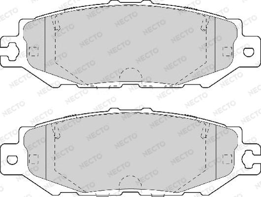 Necto FD7095A - Brake Pad Set, disc brake autospares.lv