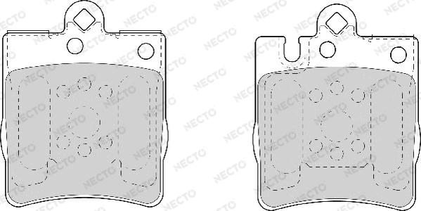 Necto FD7004A - Brake Pad Set, disc brake autospares.lv