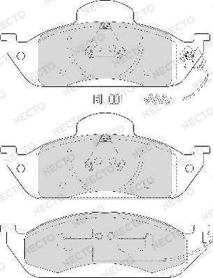 Necto FD7005A - Brake Pad Set, disc brake autospares.lv