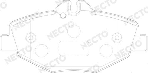 Necto FD7007A - Brake Pad Set, disc brake autospares.lv