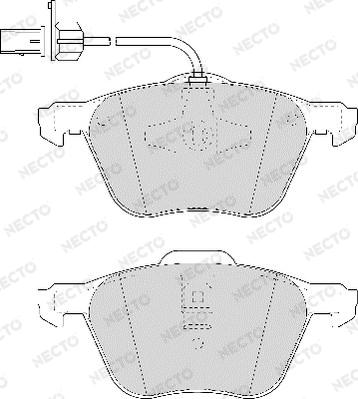 Necto FD7015V - Brake Pad Set, disc brake autospares.lv