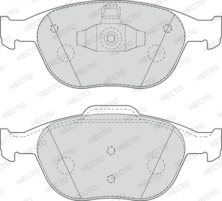 Necto FD7034V - Brake Pad Set, disc brake autospares.lv