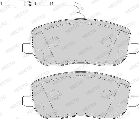 Necto FD7032A - Brake Pad Set, disc brake autospares.lv