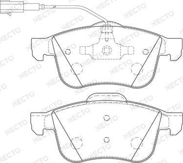 Necto FD7196A - Brake Pad Set, disc brake autospares.lv