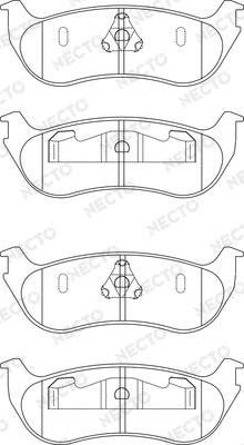 Necto FD7190A - Brake Pad Set, disc brake autospares.lv