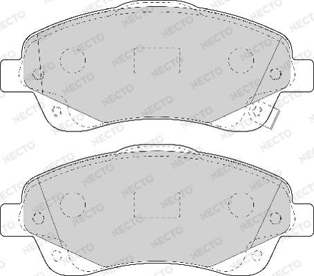 Necto FD7109A - Brake Pad Set, disc brake autospares.lv