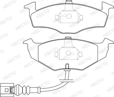 Necto FD7114A - Brake Pad Set, disc brake autospares.lv