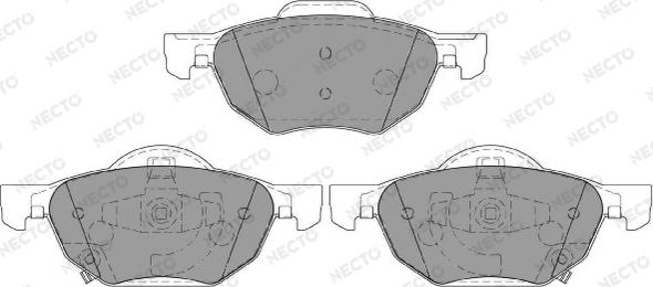 Necto FD7135A - Brake Pad Set, disc brake autospares.lv