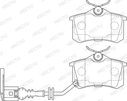 Necto FD7121A - Brake Pad Set, disc brake autospares.lv