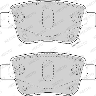 Necto FD7122A - Brake Pad Set, disc brake autospares.lv