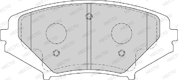 Necto FD7172A - Brake Pad Set, disc brake autospares.lv