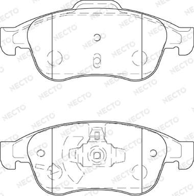 Necto FD7391A - Brake Pad Set, disc brake autospares.lv