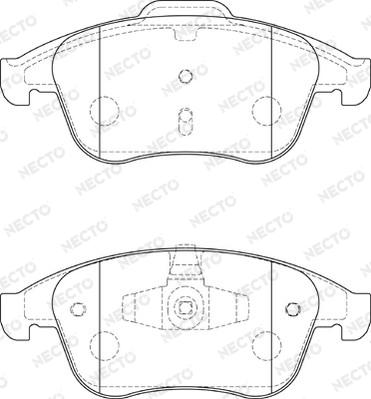 Necto FD7392A - Brake Pad Set, disc brake autospares.lv