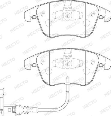 Necto FD7349A - Brake Pad Set, disc brake autospares.lv