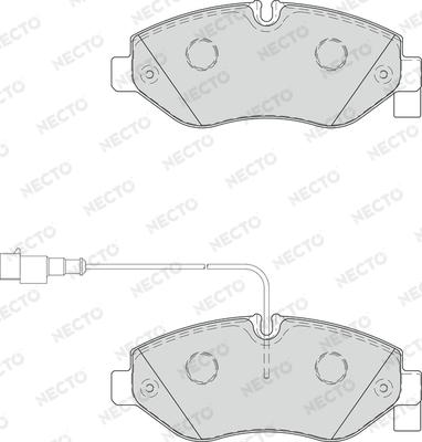 Necto FD7345V - Brake Pad Set, disc brake autospares.lv