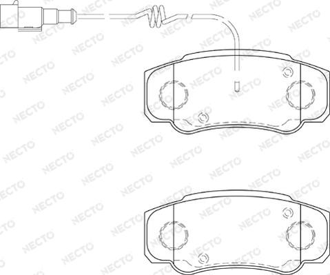 Necto FD7346V - Brake Pad Set, disc brake autospares.lv