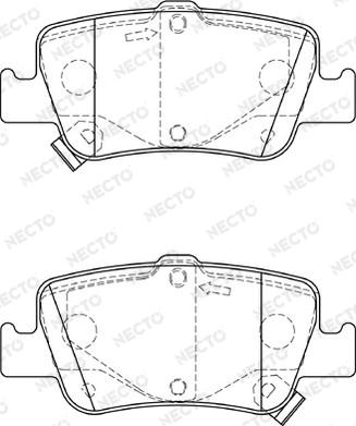 Necto FD7341A - Brake Pad Set, disc brake autospares.lv