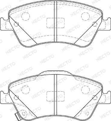 Necto FD7342A - Brake Pad Set, disc brake autospares.lv