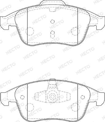 Necto FD7355A - Brake Pad Set, disc brake autospares.lv