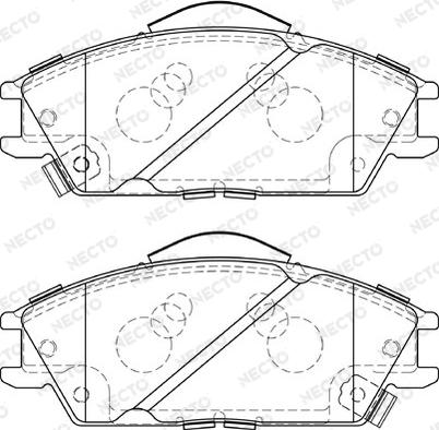 Necto FD7360A - Brake Pad Set, disc brake autospares.lv