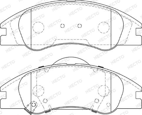 Necto FD7362A - Brake Pad Set, disc brake autospares.lv