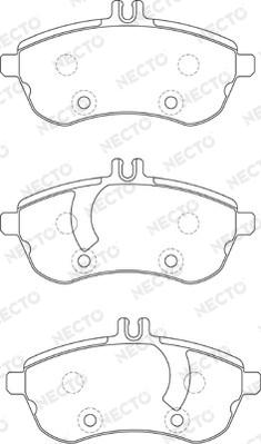 Necto FD7301A - Brake Pad Set, disc brake autospares.lv