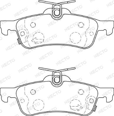 Necto FD7334A - Brake Pad Set, disc brake autospares.lv