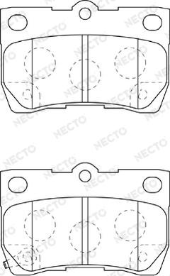 Necto FD7321A - Brake Pad Set, disc brake autospares.lv