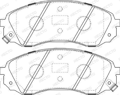 Necto FD7375A - Brake Pad Set, disc brake autospares.lv