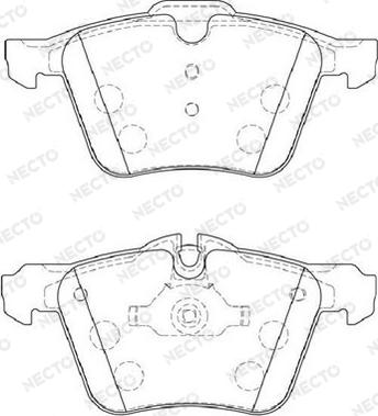 Necto FD7371A - Brake Pad Set, disc brake autospares.lv