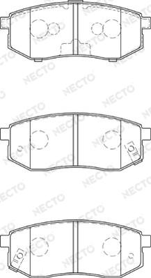 Necto FD7295A - Brake Pad Set, disc brake autospares.lv