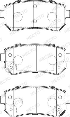 Necto FD7290A - Brake Pad Set, disc brake autospares.lv